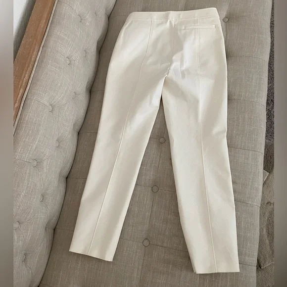 Tory Burch Cream Vanner Slim Trousers - Picture 2 of 5